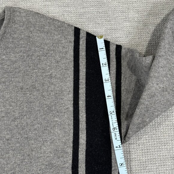 2 Sisters Sweater Womens S/M Dolman Split Hem Crew Neck Long Sleeve Black Gray - Picture 12 of 12